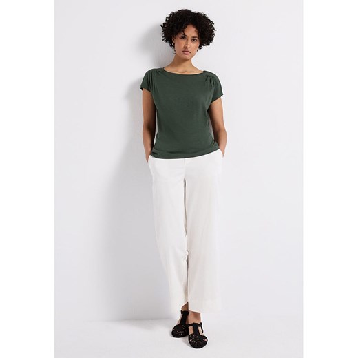 Street One Koszulka w kolorze ciemnozielonym Street One 44 okazyjna cena Limango Polska