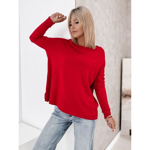 sweter tromso czerwony one size ze sklepu UBRA w kategorii Swetry damskie - zdjęcie 185586821