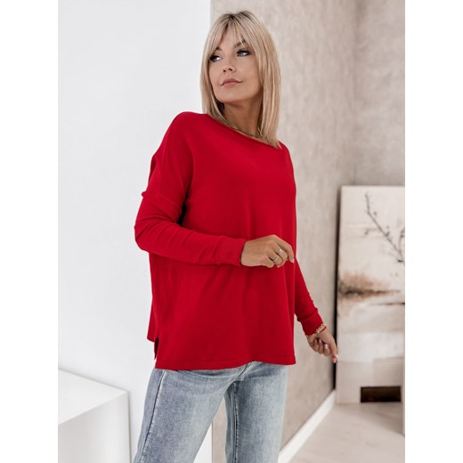 sweter tromso czerwony one size ONE SIZE UBRA
