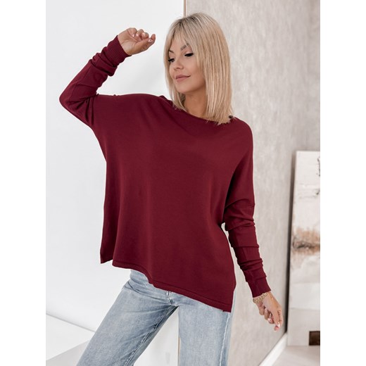 sweter tromso bordowy one size ze sklepu UBRA w kategorii Swetry damskie - zdjęcie 185586832