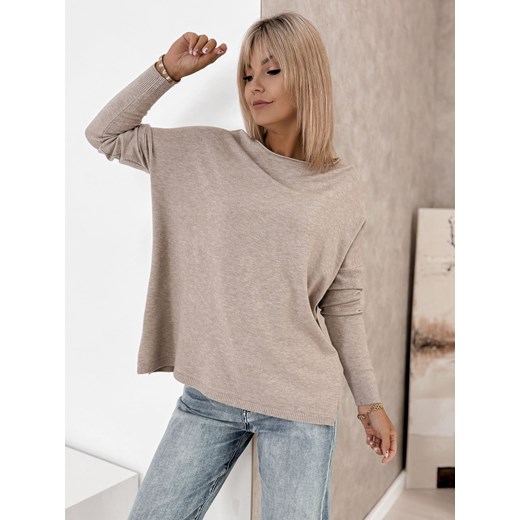 sweter tromso ciemnobeżowy one size ze sklepu UBRA w kategorii Swetry damskie - zdjęcie 185586843