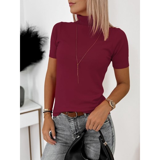 sweter evelin bordowy one size ze sklepu UBRA w kategorii Swetry damskie - zdjęcie 185586923