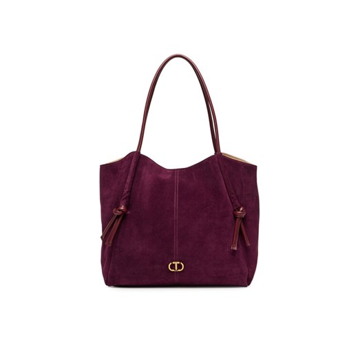 TWINSET Torebka 252TD8350 Bordowy ze sklepu MODIVO w kategorii Torby Shopper bag - zdjęcie 185588394