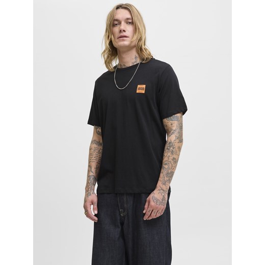 Jack & Jones Koszulka męska - JJBrandy Mężczyźni Bawełna czarny jednolity ze sklepu vangraaf w kategorii T-shirty męskie - zdjęcie 185589612
