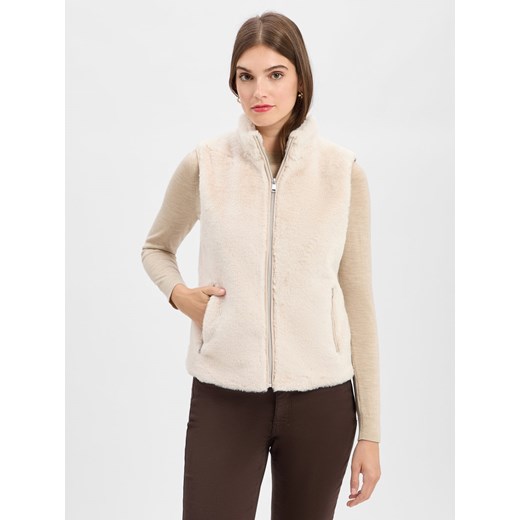 Marie Lund Damska kamizelka ze sztucznego futra Kobiety piaskowy jednolity ze sklepu vangraaf w kategorii Kamizelki damskie - zdjęcie 185589641