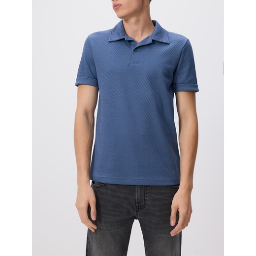 Reserved - Koszulka polo regular fit - niebieski ze sklepu Reserved w kategorii T-shirty męskie - zdjęcie 185590383