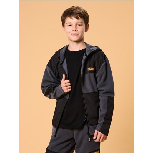 Sinsay - Bluza z kapturem z przeszyciami - szary ze sklepu Sinsay w kategorii Bluzy chłopięce - zdjęcie 185591860