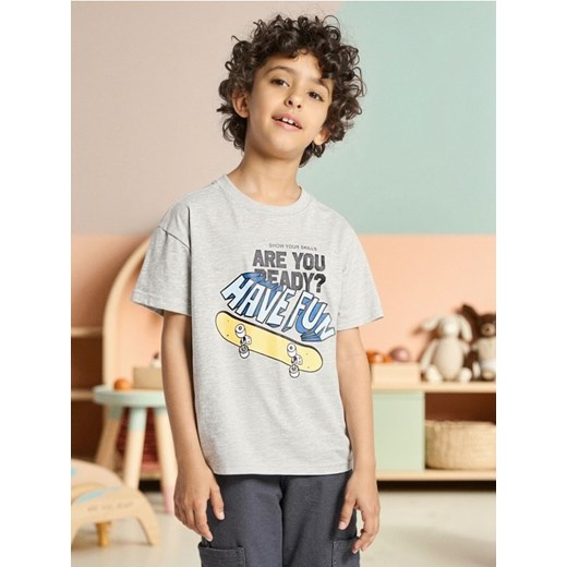 Sinsay - Koszulka z krótkim rękawem - szary ze sklepu Sinsay w kategorii T-shirty chłopięce - zdjęcie 185591864