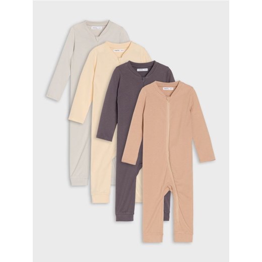 Sinsay - Pajacyki 4 pack - kremowy ze sklepu Sinsay w kategorii Body niemowlęce - zdjęcie 185591873