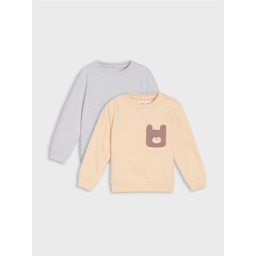 Sinsay - Bluzy 2 pack - kremowy ze sklepu Sinsay w kategorii Bluzy i swetry - zdjęcie 185591951