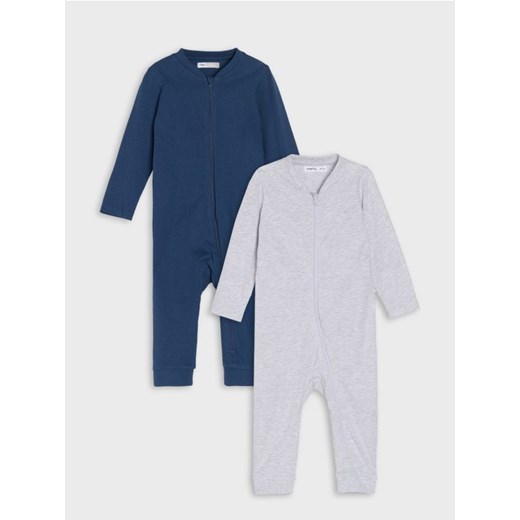 Sinsay - Śpiochy w stylu basic zapinane na zamek 2 pack - szary ze sklepu Sinsay w kategorii Body niemowlęce - zdjęcie 185591971