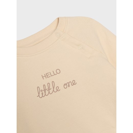 Sinsay - Bluza z napisem - kremowy Sinsay 62 (1-3 m) Sinsay