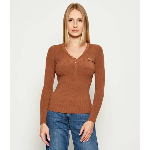 Elisabetta Franchi Sweter | Slim Fit | z dodatkiem jedwabiu ze sklepu Gomez Fashion Store w kategorii Swetry damskie - zdjęcie 185594213