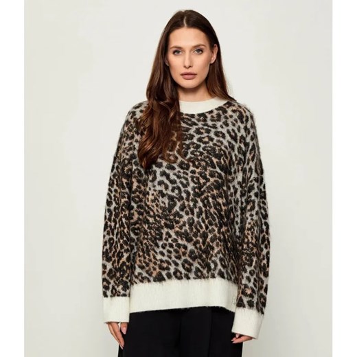 HUGO Sweter Seratu | Loose fit | z dodatkiem wełny ze sklepu Gomez Fashion Store w kategorii Swetry damskie - zdjęcie 185594253