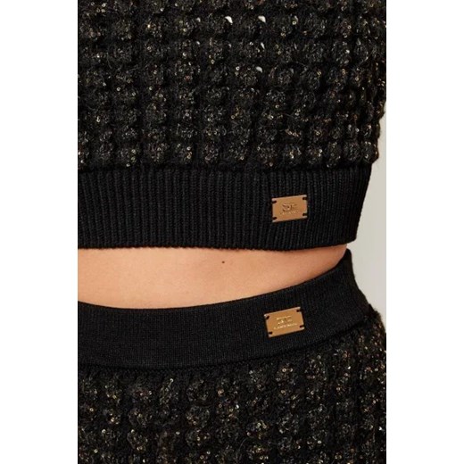 Elisabetta Franchi Sweter | Cropped Fit | z dodatkiem wełny Elisabetta Franchi 34 Gomez Fashion Store