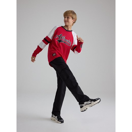 Reserved - Bawełniane spodnie cargo - czarny ze sklepu Reserved w kategorii Spodnie chłopięce - zdjęcie 185595844