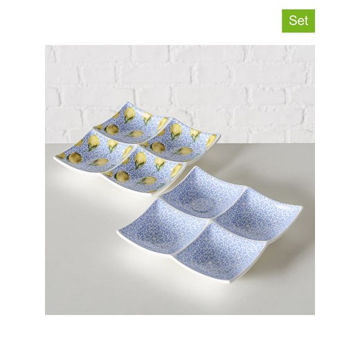 Boltze Miski (2 szt.) w kolorze biało-niebiesko-żółtym do serwowania - 17 x 17 cm ze sklepu Limango Polska w kategorii Misy i tace dekoracyjne - zdjęcie 185596500