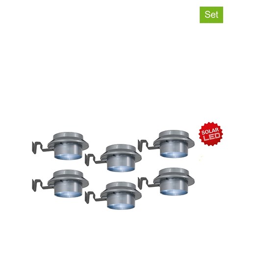 näve Lampy solarne LED (6 szt.) w kolorze szarym na rynnę dachową - Ø 12 cm - id: 6601685 - marki Näve - 185596621 näve Lampy solarne LED (6 szt.) w kolorze szarym na rynnę dachową - Ø 12 cm ze sklepu Limango Polska w kategorii Oświetlenie - zdjęcie 185596621