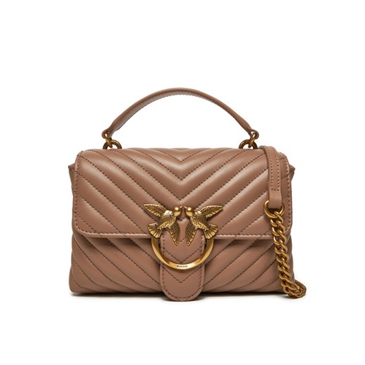 Torebka Pinko Love Lady Puff Mini Cl AI 23-24 PLTT 100044 A0GK Brązowy ze sklepu eobuwie.pl w kategorii Listonoszki - zdjęcie 185596630