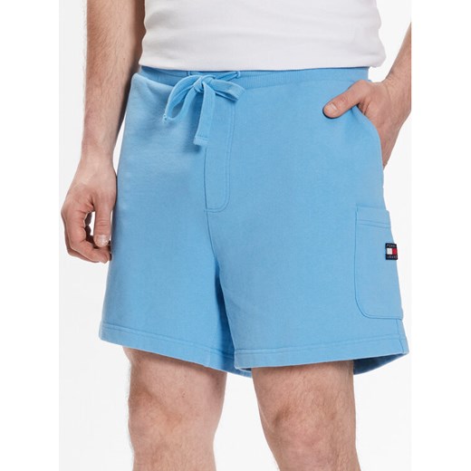 Tommy Jeans Szorty sportowe DM0DM16330 Błękitny Regular Fit ze sklepu MODIVO w kategorii Spodenki męskie - zdjęcie 185596850