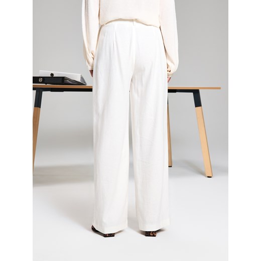 Sinsay - Spodnie palazzo - kremowy Sinsay S Sinsay