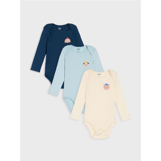 Sinsay - Body 3 pack - kremowy - id: 008FX-01X - marki Sinsay - 185598282 Sinsay - Body 3 pack - kremowy ze sklepu Sinsay w kategorii Odzież dla niemowląt - zdjęcie 185598282