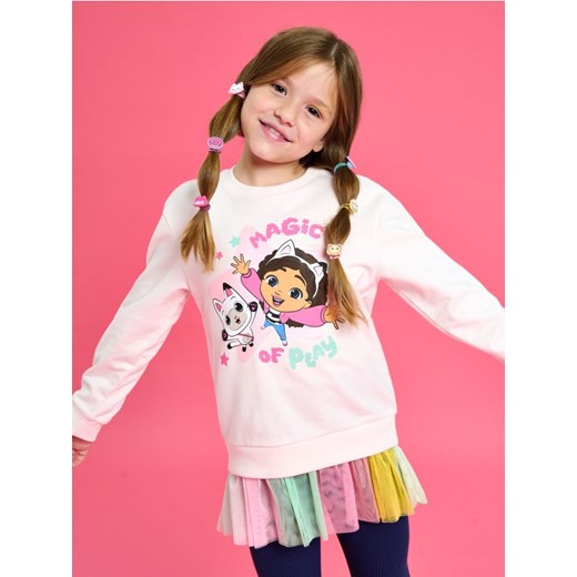 Sinsay - Bluza z kolorowym tiulem Gabby's Dollhouse - kremowy - id: 409HS-01X - marki Sinsay - 185598323 Sinsay - Bluza z kolorowym tiulem Gabby's Dollhouse - kremowy ze sklepu Sinsay w kategorii Bluzy dziewczęce - zdjęcie 185598323