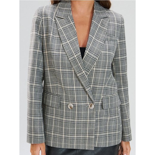 Sinsay - Żakiet w kratę - wielobarwny ze sklepu Sinsay w kategorii Marynarki damskie - zdjęcie 185598370