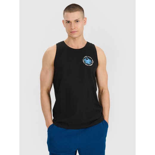 Męski top oversize 4F 4FWSS25TSLEM122 - czarny ze sklepu Sportstylestory.com w kategorii T-shirty męskie - zdjęcie 185598693