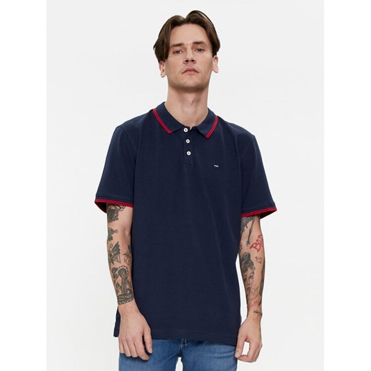 Wrangler Polo 112350403 Granatowy Regular Fit ze sklepu MODIVO w kategorii T-shirty męskie - zdjęcie 185598934