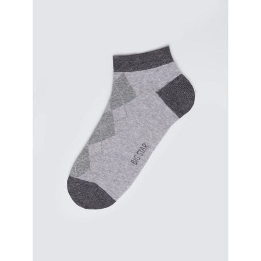 Stopki męskie w romby szare Edger 902 ze sklepu Big Star w kategorii Skarpetki męskie - zdjęcie 185599260