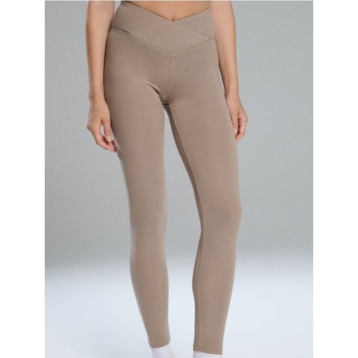 Sinsay - Legginsy Gym Hard - beżowy Sinsay L Sinsay