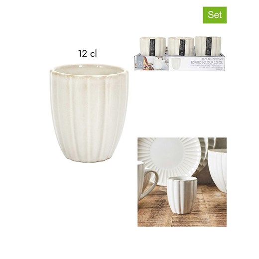 Make a Wish Kubki (4 szt.) w kolorze biało-beżowym do espresso - 120 ml ze sklepu Limango Polska w kategorii Dzbanki i zaparzacze - zdjęcie 185600444