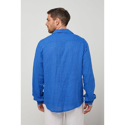 Rodier Lin Lniana koszula w kolorze niebieskim Rodier Lin XL/XXL Limango Polska okazja