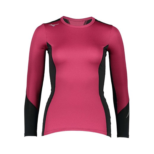 Mizuno Koszulka funkcyjna &quot;Virtual Body H2 Crew&quot; w kolorze różowo-czarnym ze sklepu Limango Polska w kategorii Bluzki damskie - zdjęcie 185600680