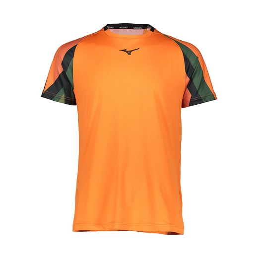 Mizuno Koszulka funkcyjna w kolorze czarno-pomarańczowo-zielonym ze sklepu Limango Polska w kategorii T-shirty męskie - zdjęcie 185600760