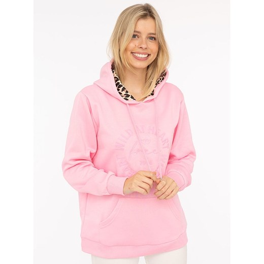 Zwillingsherz Bluza &quot;Wild at heart&quot; w kolorze jasnoróżowym ze sklepu Limango Polska w kategorii Bluzy damskie - zdjęcie 185600883