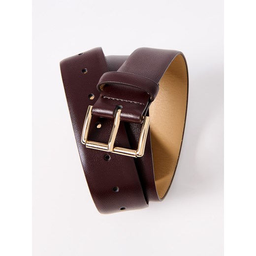 Mohito - Skórzany pasek - ciemno brązowy Mohito S Mohito