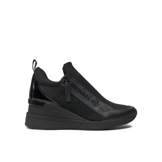 Sneakersy MICHAEL Michael Kors Wills Wedge Trainer 43S2WIFS1D Czarny ze sklepu eobuwie.pl w kategorii Buty sportowe damskie - zdjęcie 185602340