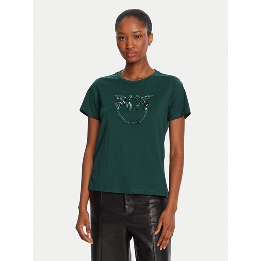PINKO T-Shirt Quentin 100535 A2RN Zielony Regular Fit Pinko XXL MODIVO