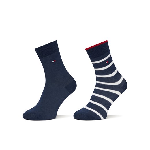 Tommy Hilfiger Zestaw 2 par wysokich skarpet dziecięcych 701229939 Granatowy ze sklepu MODIVO w kategorii Skarpetki dziecięce - zdjęcie 185602914