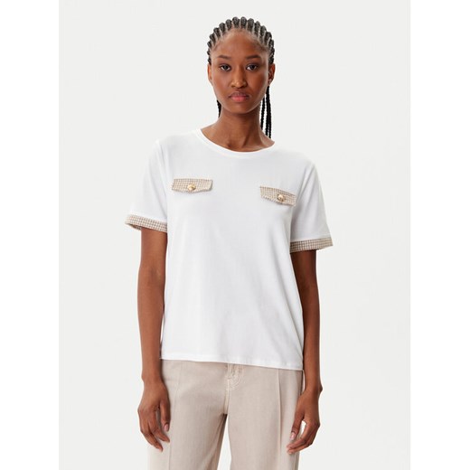 Morgan T-Shirt 252-DAEL Biały Regular Fit ze sklepu MODIVO w kategorii Bluzki damskie - zdjęcie 185602922