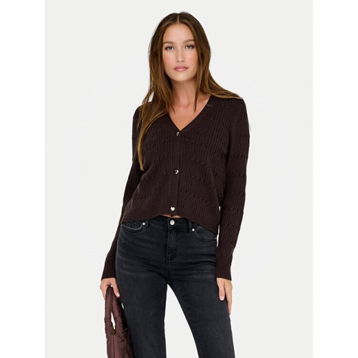 ONLY Kardigan Katia 15310902 Brązowy Regular Fit ze sklepu MODIVO w kategorii Swetry damskie - zdjęcie 185602951