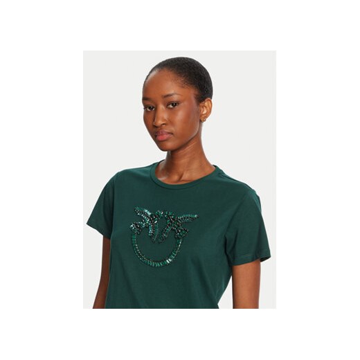 PINKO T-Shirt Quentin 100535 A2RN Zielony Regular Fit Pinko L MODIVO