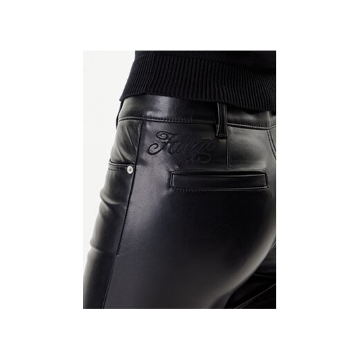 HUGO Spodnie z imitacji skóry Hilano-1 50546790 Czarny Slim Fit 36 MODIVO