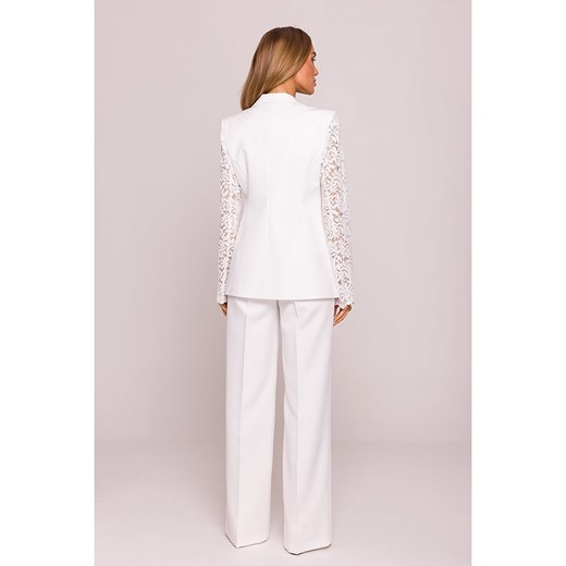 made of emotion Blezer w kolorze białym M Limango Polska wyprzedaż