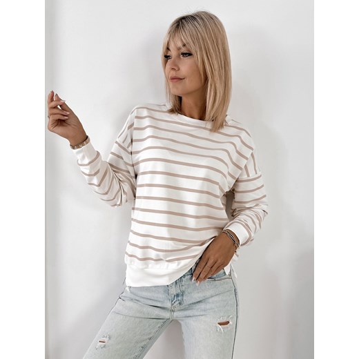 bluza alesund beżowa one size ze sklepu UBRA w kategorii Bluzy damskie - zdjęcie 185604084