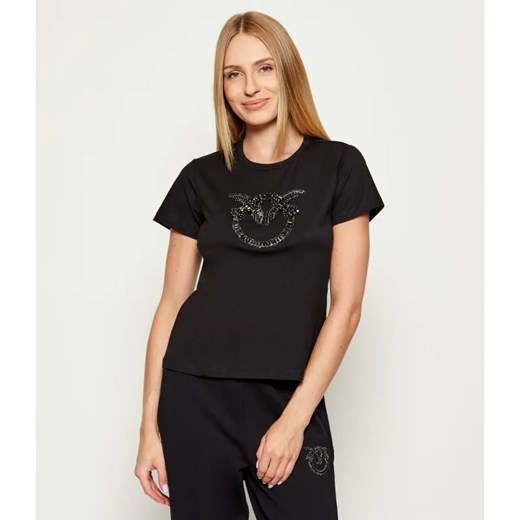 Pinko T-shirt QUENTIN | Regular Fit ze sklepu Gomez Fashion Store w kategorii Bluzki damskie - zdjęcie 185605170
