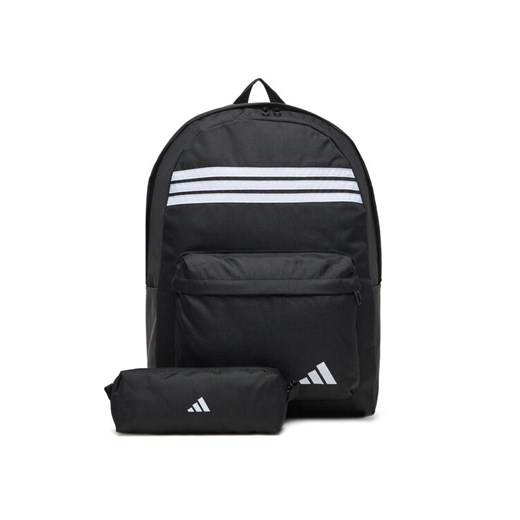 adidas Plecak Classic 3-Stripes Horizontal JZ3321 Czarny ze sklepu MODIVO w kategorii Plecaki dla dzieci - zdjęcie 185606193