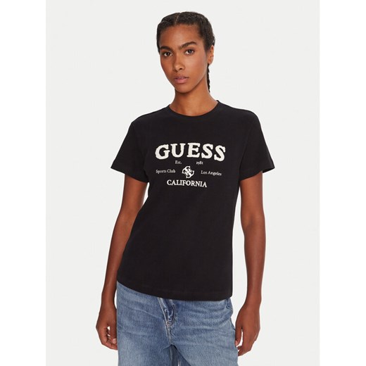 Guess T-Shirt V5BI02 KCBF1 Czarny Regular Fit ze sklepu MODIVO w kategorii Bluzki damskie - zdjęcie 185606243